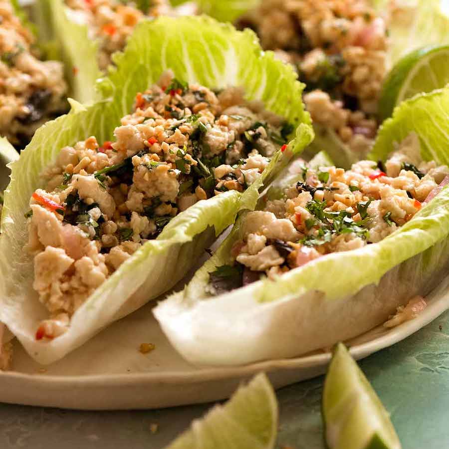 Thai Lettuce Wraps Larb Gai  RecipeTin Eats