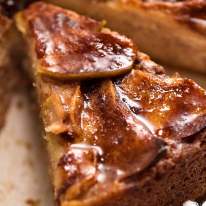 Close up of slice of Cinnamon Apple Teacake