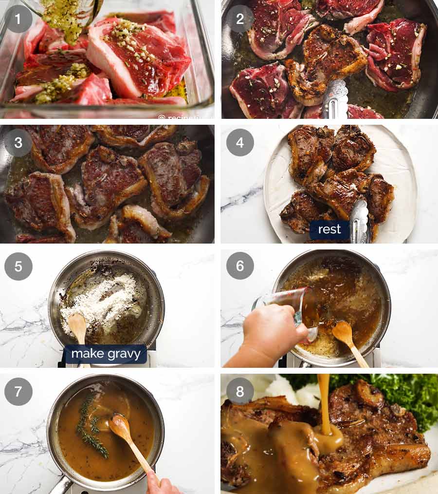 How to make Lamb Chops with Rosemary Gravy