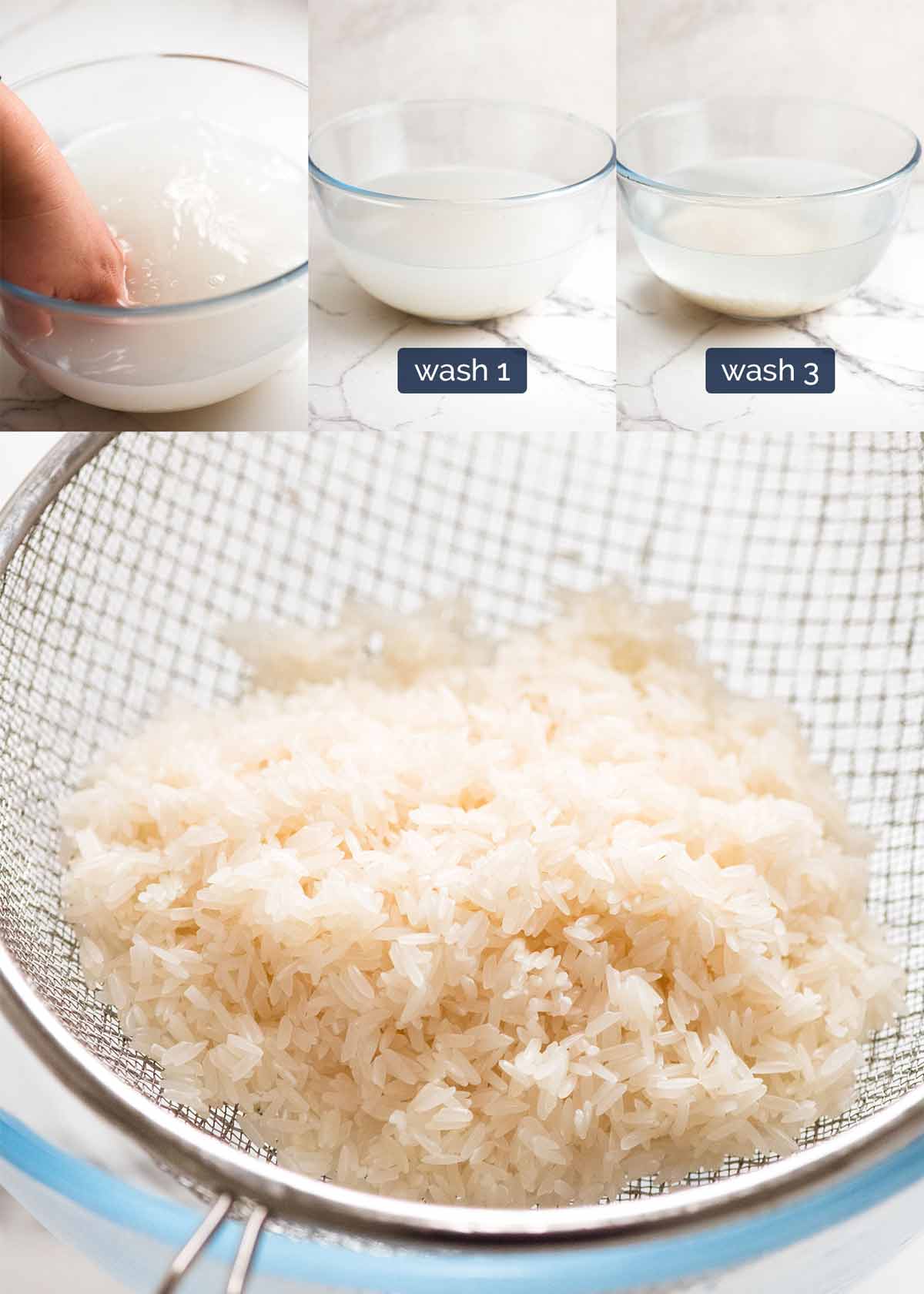 How to wash rice