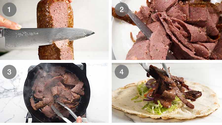 How to carve Doner Kebab Meat