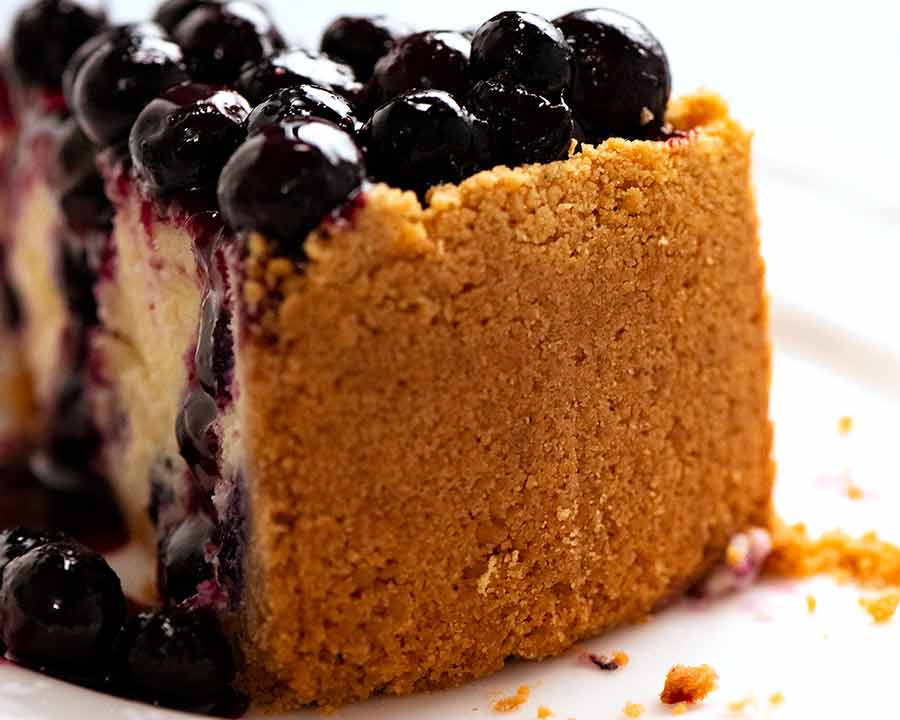 Blueberry Cheesecake biscuit crust