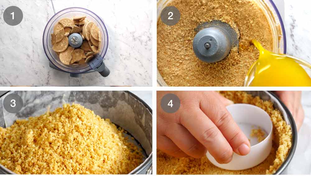 How to make biscuit crust for cheesecake