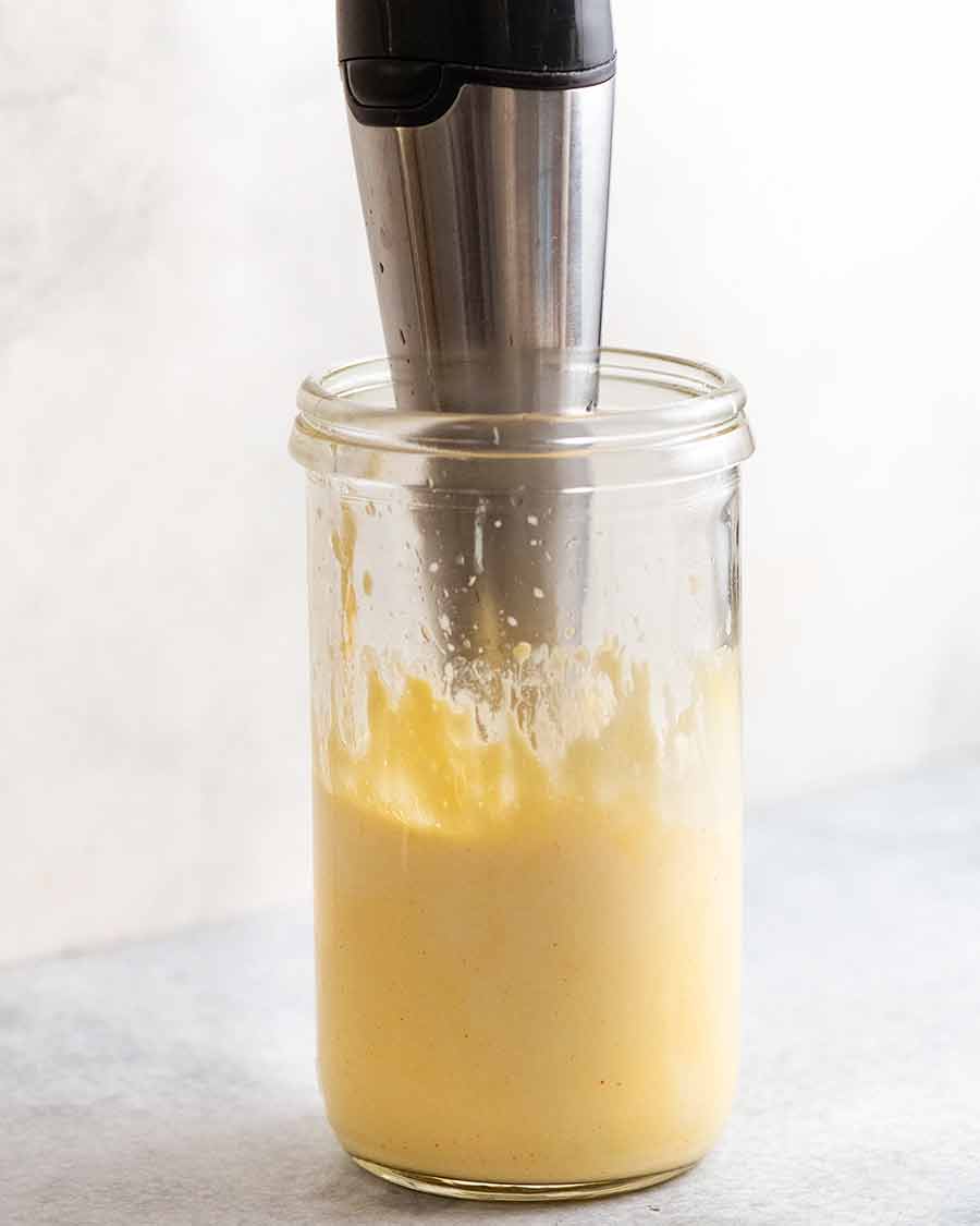 Immersion blender stick Hollandaise Sauce - easy way to make Hollandaise Sauce