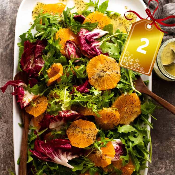 Bitter Leaf and Orange Salad with Orange Poppyseed Dressing