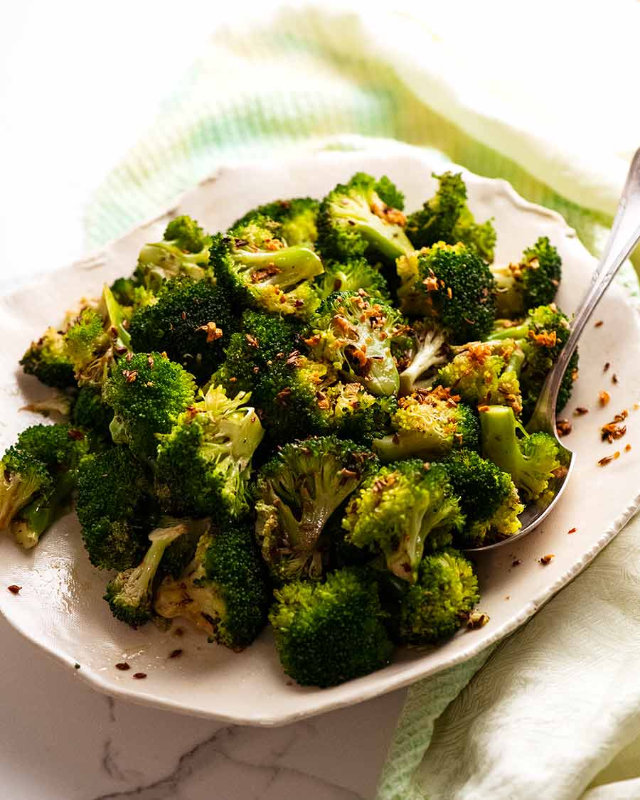 New York Times Broccoli Salad on a plate ready to be served