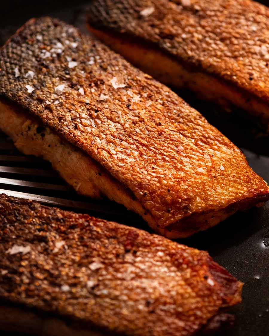 crispy skin salmon fillets