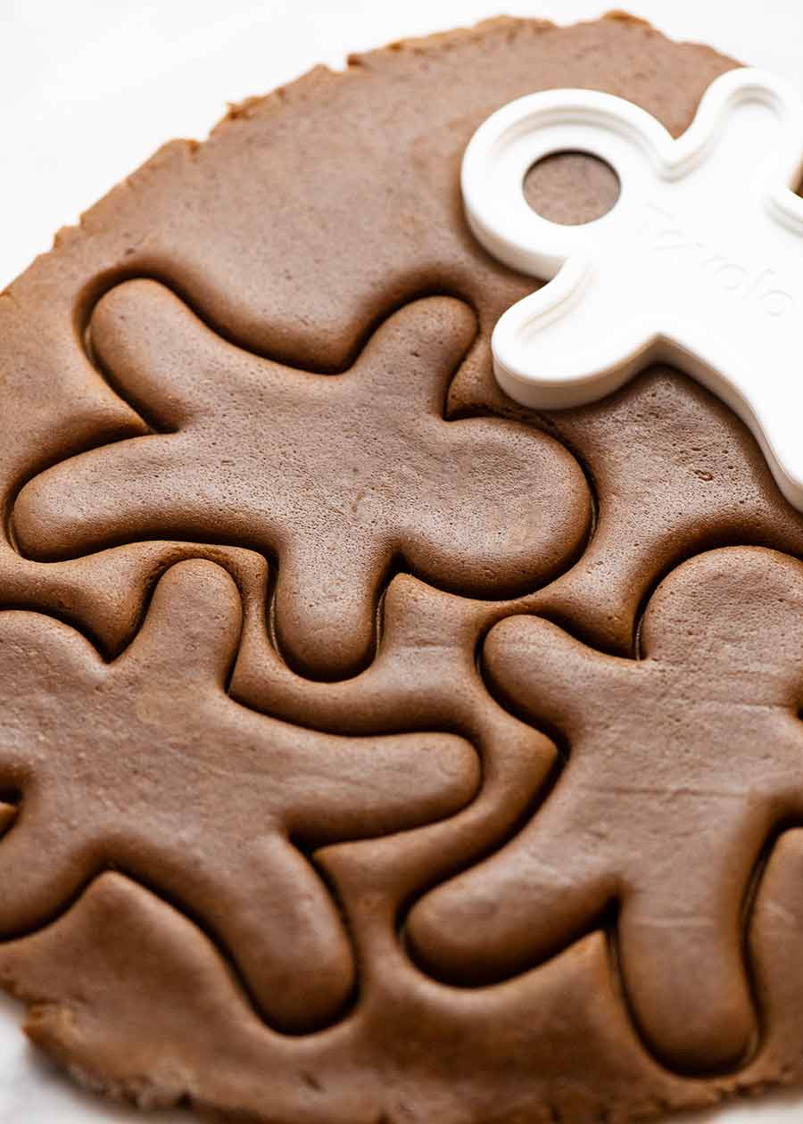 Cutting out Gingerbread Men