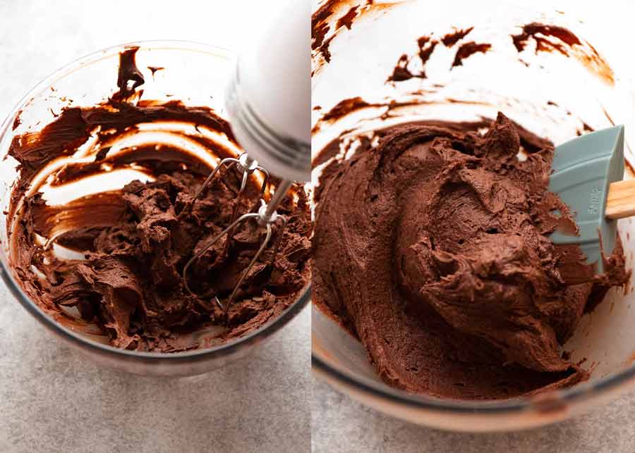 Whipped Chocolate Ganache in a bowl