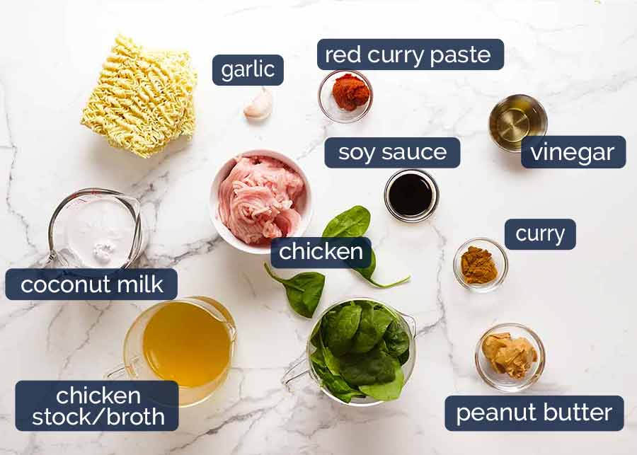 Ingredients in Thai Chicken Peanut Noodles