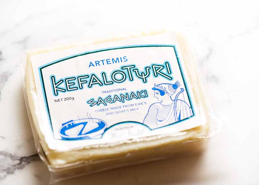 Kefalotyri Greek Cheese Saganaki cheese to use on Pastitsio