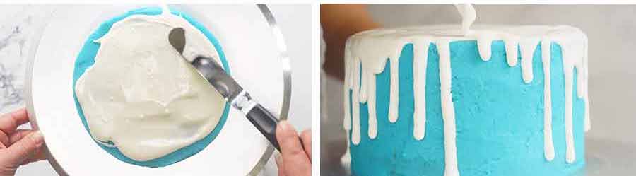 How to make Drip Frosting Dog Birthday Cake