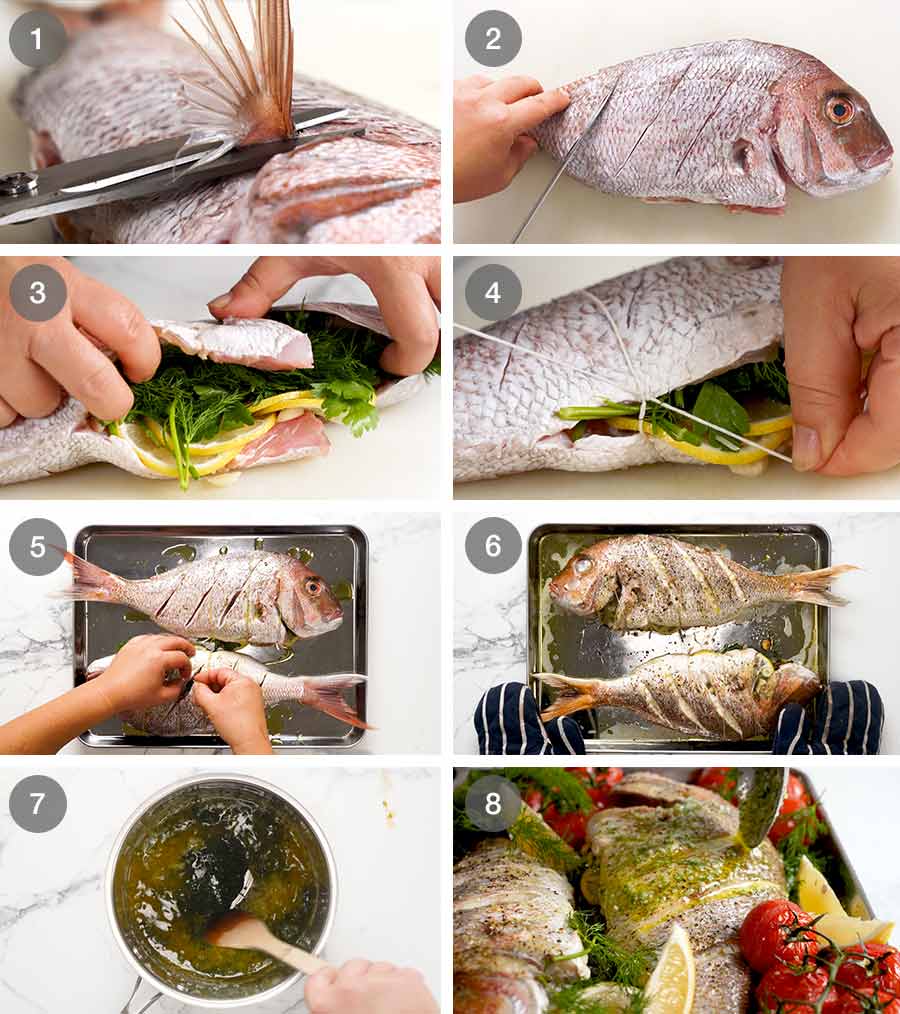 How to make whole baked fish