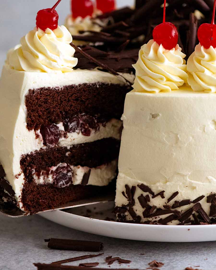 Black forest cake No Oven No eggs how to make black forest cake