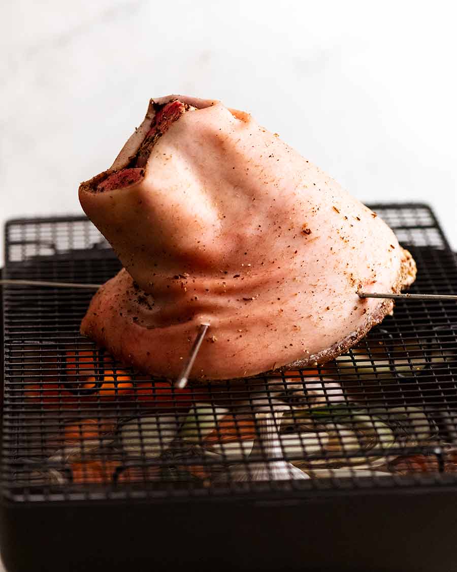 Making German Pork Knuckle (Schweinshaxe) with ultra Crispy Skin