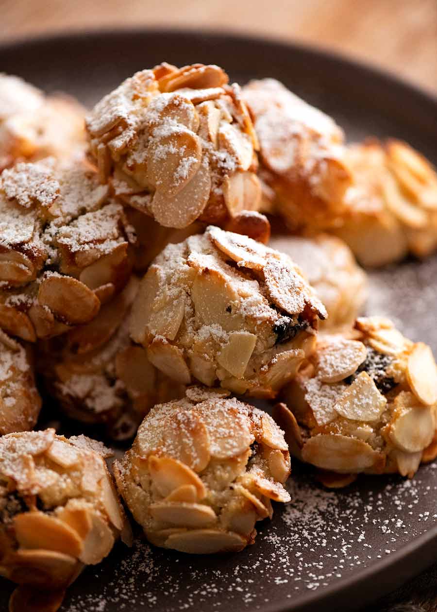 Close up of a pile of Italian Almond Cookies