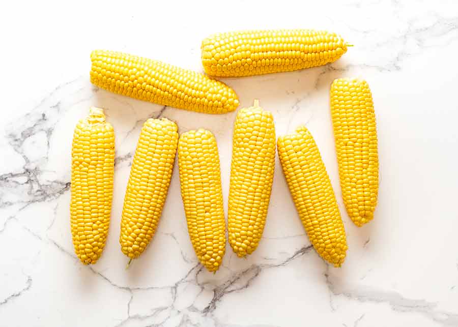Ears of corn for Cold Corn Soup for summer