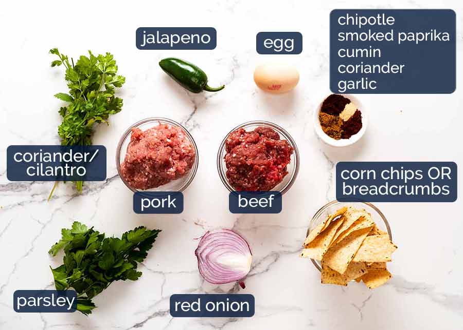 Ingredients in Mexican Meatballs