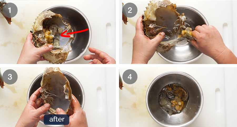 Cleaning and preparing crab 4 How to clean and cut a whole crab
