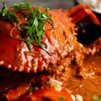 Close up photo of Singapore Chilli Crab