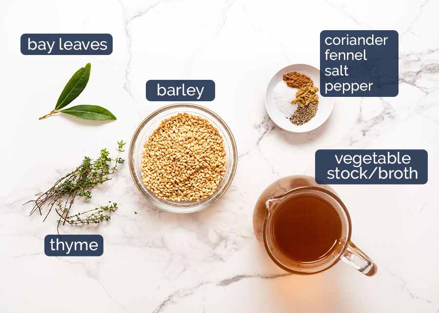 Ingredients in Pearl Barley Soup