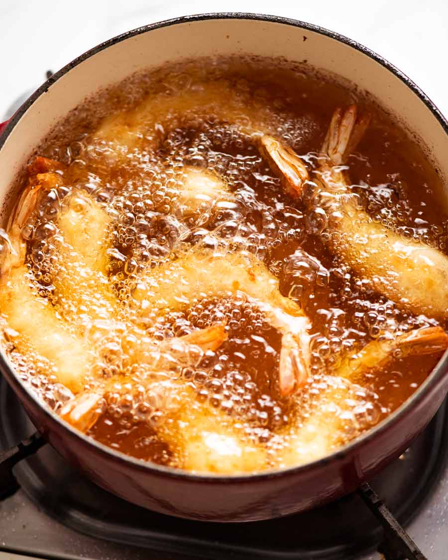 Cooking crispy sticky Honey Prawns