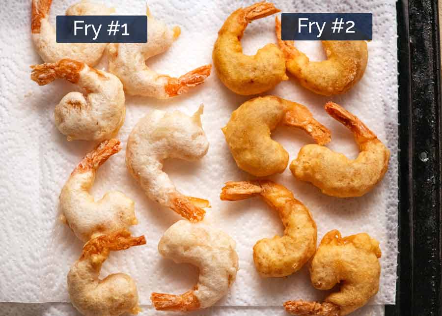 How to make prawns / shrimp crispy - double fry