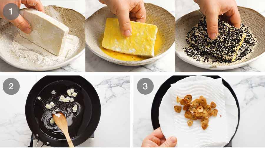 How to make Sesame crusted Tofu Steaks with Teriyaki Sauce