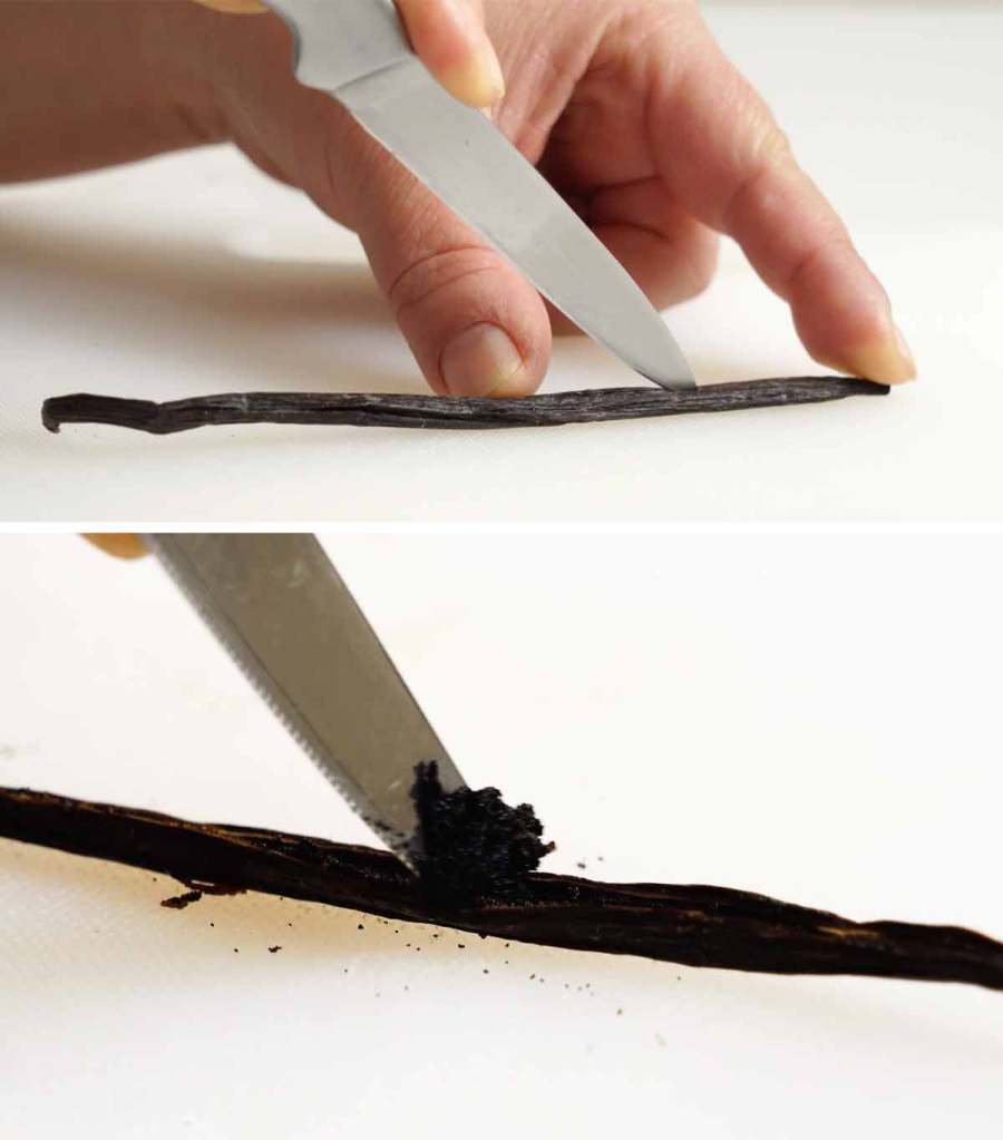 How to scrape out vanilla seeds from vanilla beans