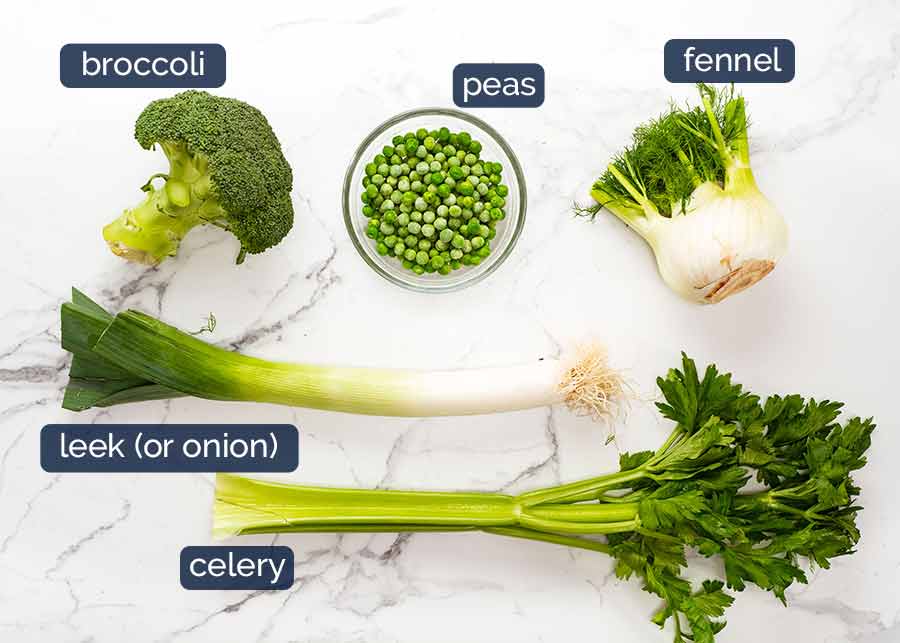 Ingredients in Immunity Boosting Green Goddess Soup