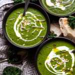 3 bowls of Immunity Boosting Green Goddess Soup
