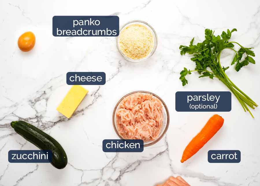 Ingredients for Chicken rissoles (chicken patties)