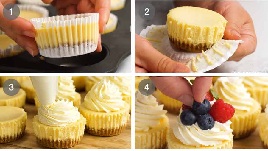 How to make Mini cheesecakes