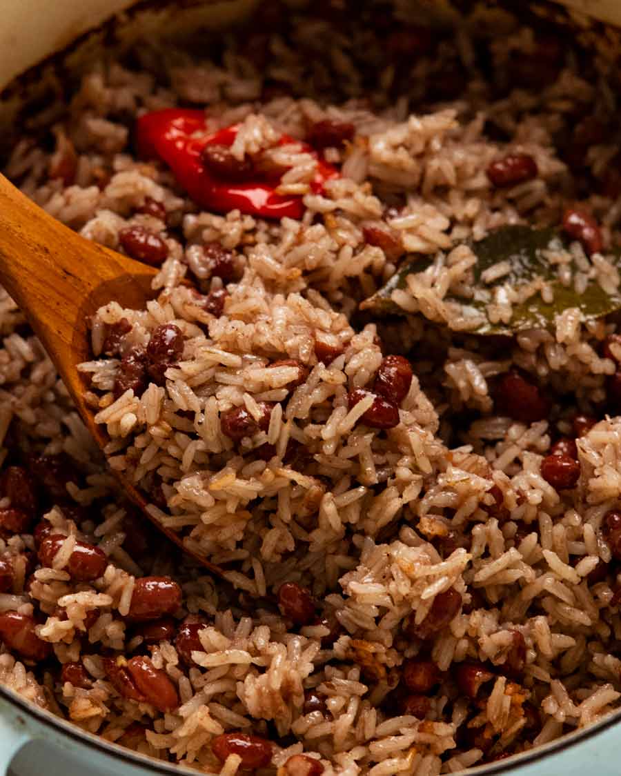 Jamaican rice and peas (beans)