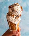 Rum raisin ice cream ice cream cone