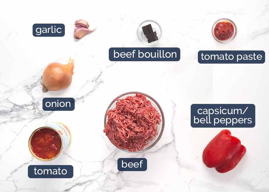 Ingredients in Chili dogs