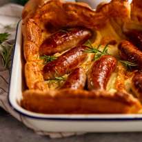 Toad in the hole fresh out of the oven