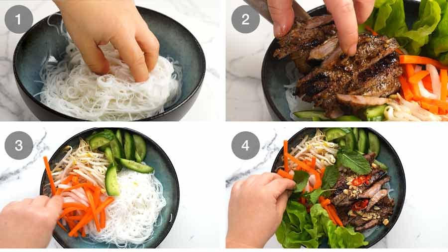 Vietnamese lemongrass pork noodle bowls (bun thit nuong) RecipeTin Eats