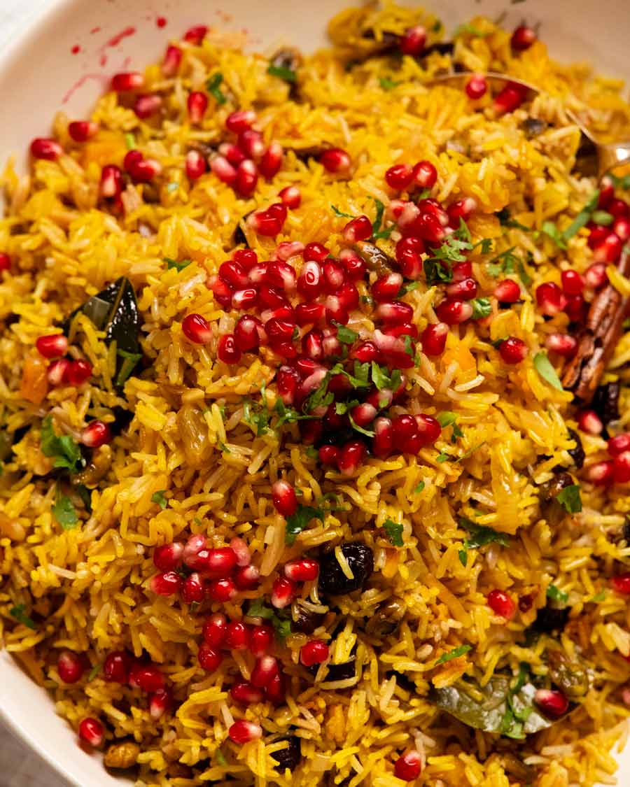 Close up of Jewelled rice pilaf