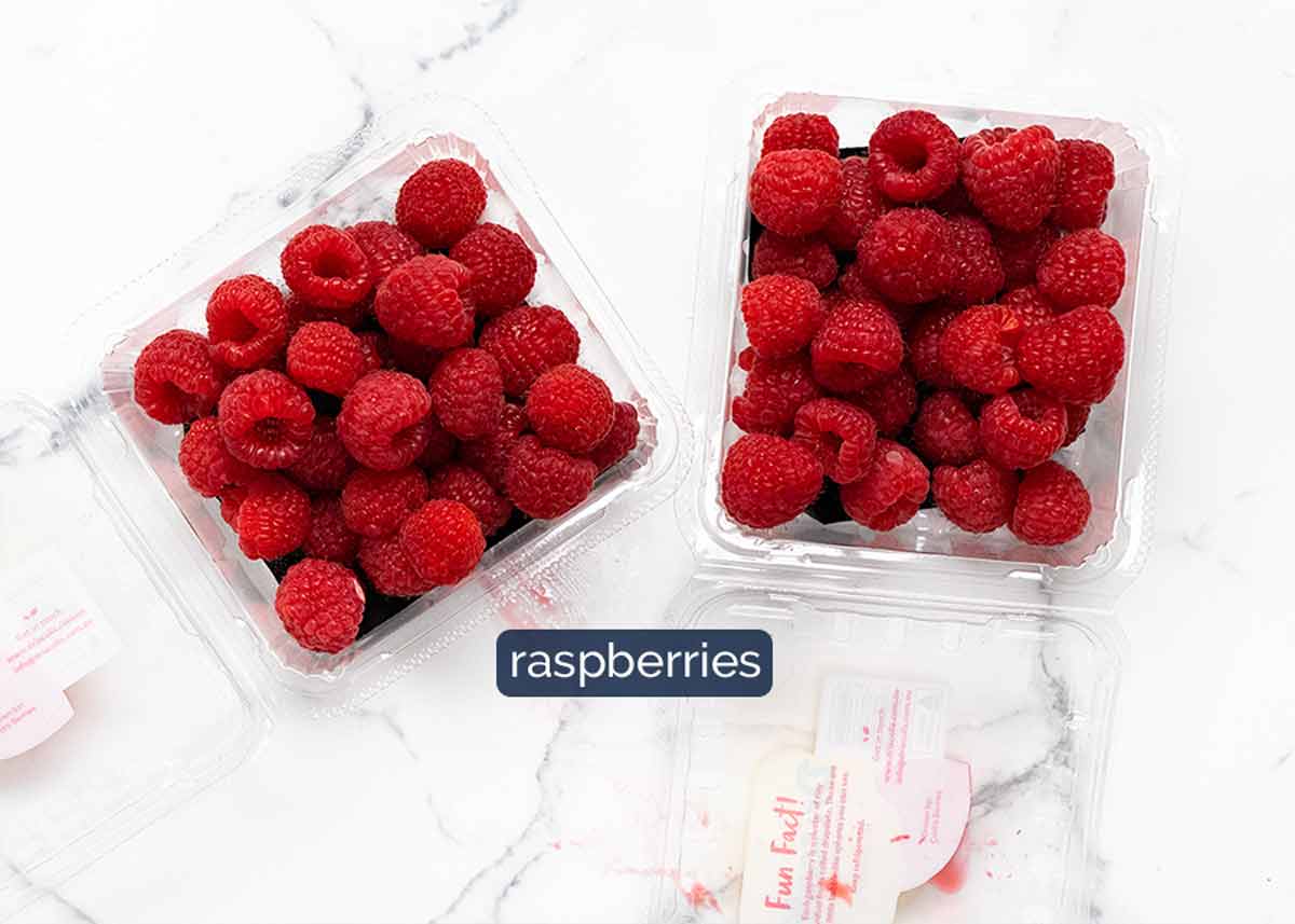 Raspberries for Up and go breakfast muffins