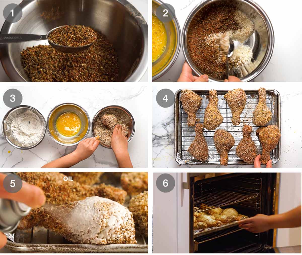 How to make Crunchy crumbed chicken drumsticks