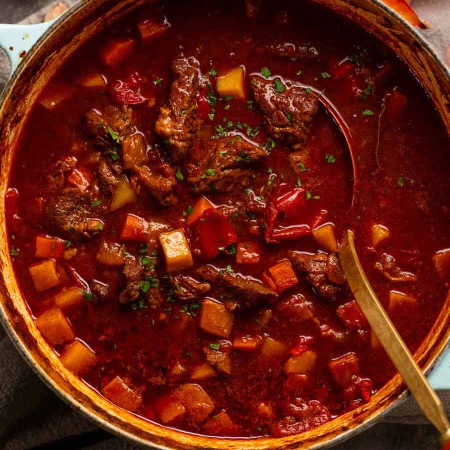 Hungarian Goulash Beef Stew Soup