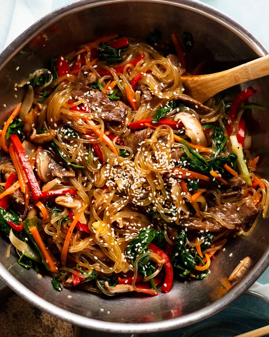 Japchae – Korean noodles | RecipeTin Eats