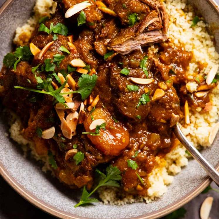 Bowl of couscous with Lamb Tagine
