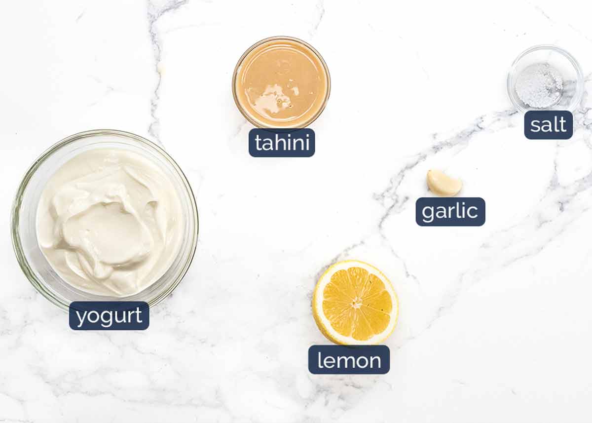 Ingredients for Whipped Tahini Yogurt