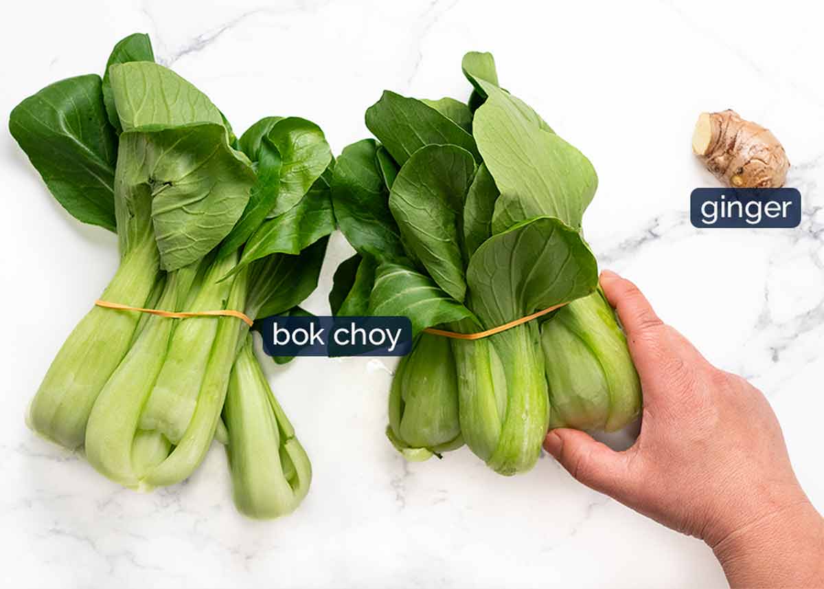 Bok Choy with ginger sauce
