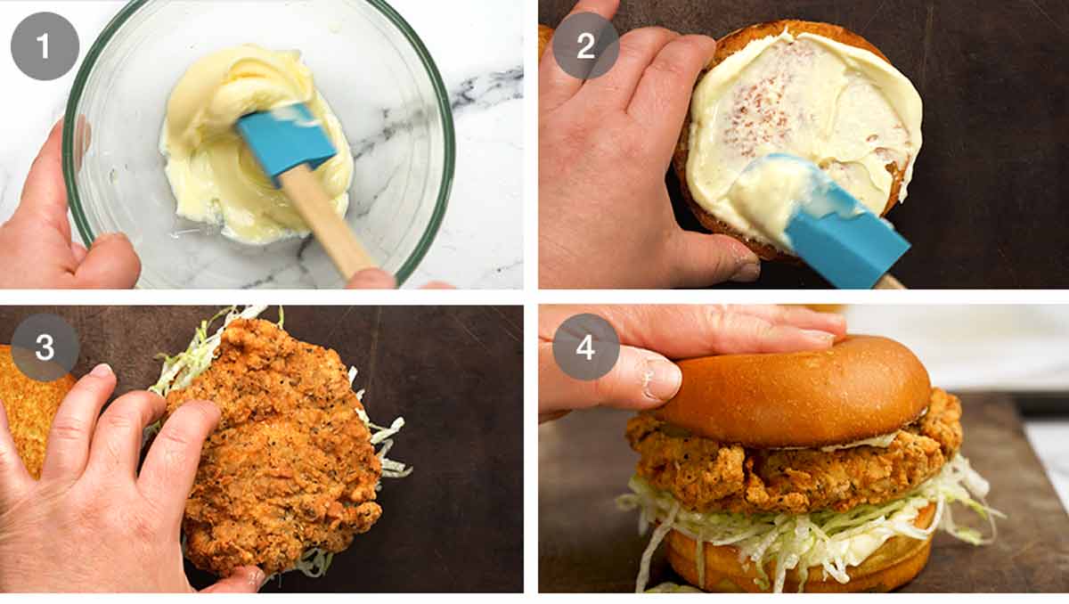 How to make Crunchy Fried Chicken Burgers