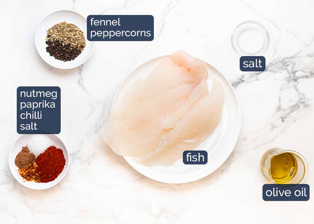 Fish Ragu ingredients