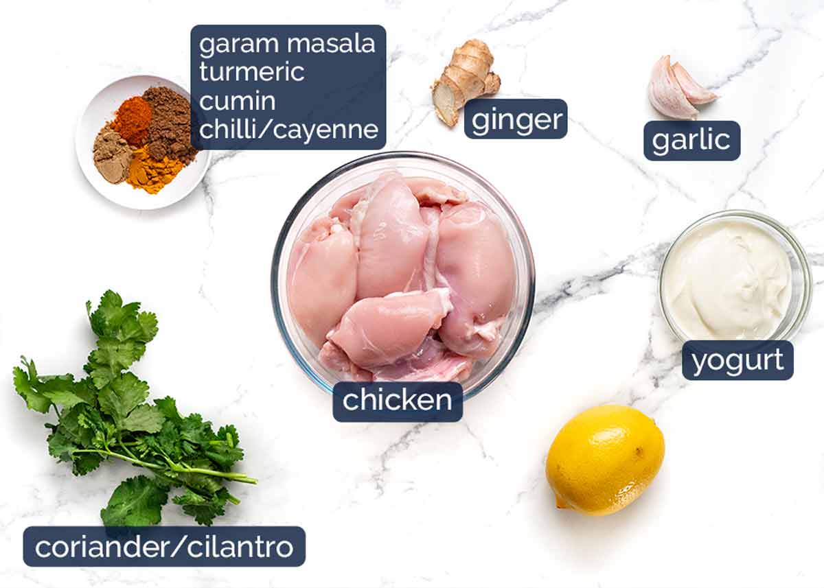 One-pan Baked Butter Chicken ingredients