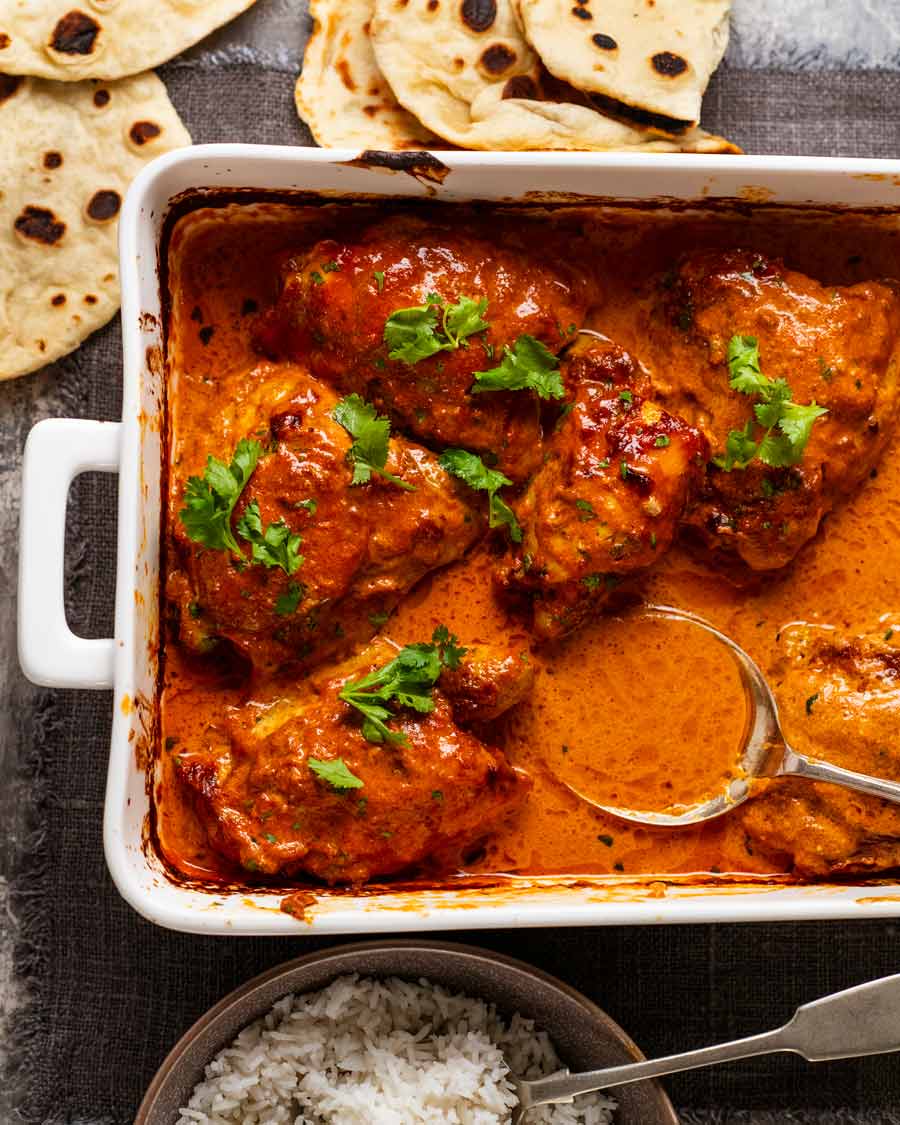 Freshly cooked One-pan Baked Butter Chicken
